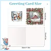 6PCS DIY Diamond Art Greeting Cards Christmas Snow Scene Congratulations Cards