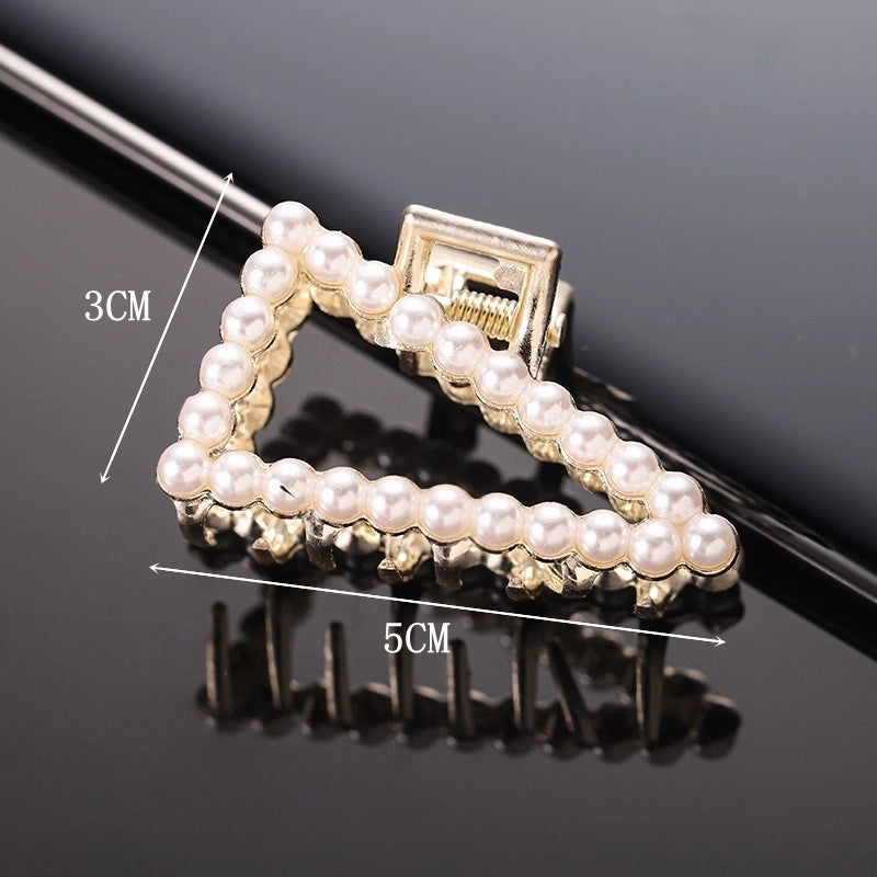 Minimalist Solid Color Alloy Inlay Rhinestones Hair Claws 1 Piece