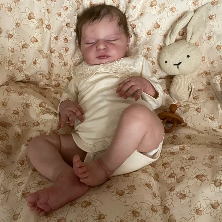  20" Lifelike Reborn Girl Brown Hair Baby Doll Named Katina, Looks Really Cute - Reborndollsshop®-Reborndollsshop®