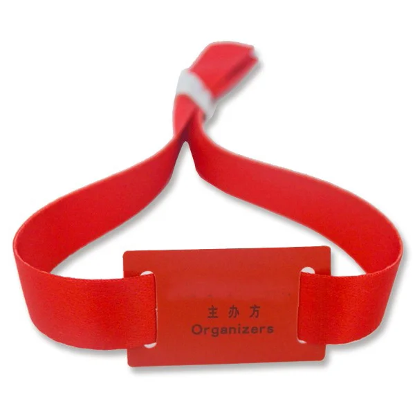 Festival Concert Party Fabric Woven Cloth Disposable Event Polyester UHF RFID Wristband Tag