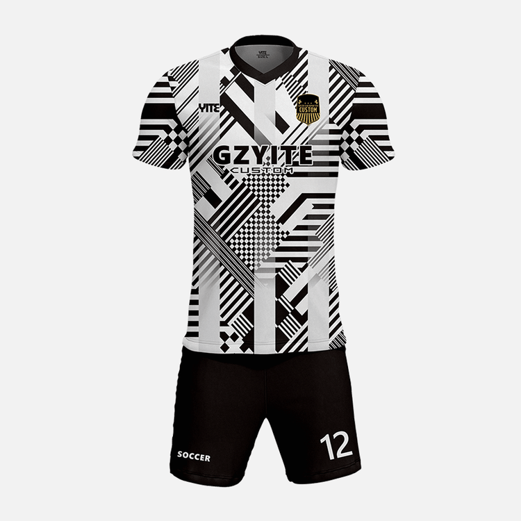 YITE | YTZQ127-Black  And White Soccer Uniforms