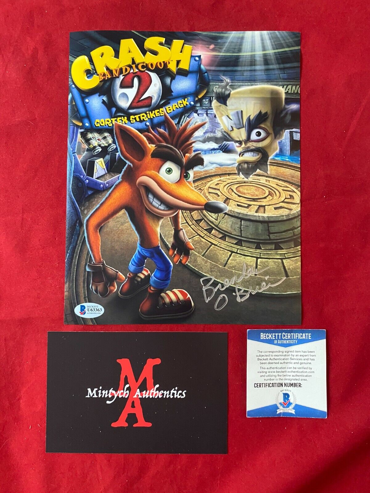 BRENDAN O'BRIEN AUTOGRAPHED SIGNED 8x10 Photo Poster painting! CRASH BANDICOOT! BECKETT COA!