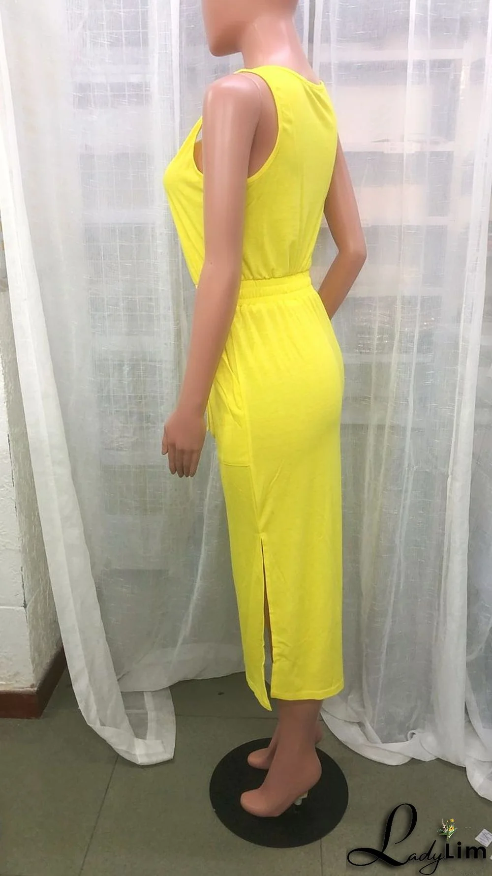 Women's Printed Casual Tank Top Sports Skirt Two Piece Set