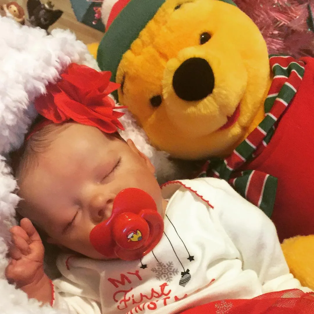 [Christmas Specials]17"Cute Lifelike Handmade Silicone Sleeping Reborn Baby Doll Corey