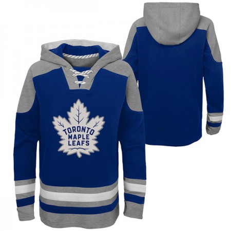 Men's Toronto Maple Leafs Blank Blue Ageless Must-Have Lace-Up Pullover Hoodie PFI7