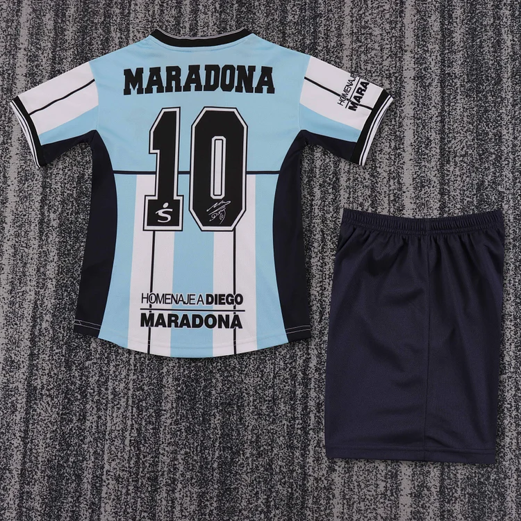 2001 Argentina Maradona Commemorative Edition Retro Shirt - Kids Size