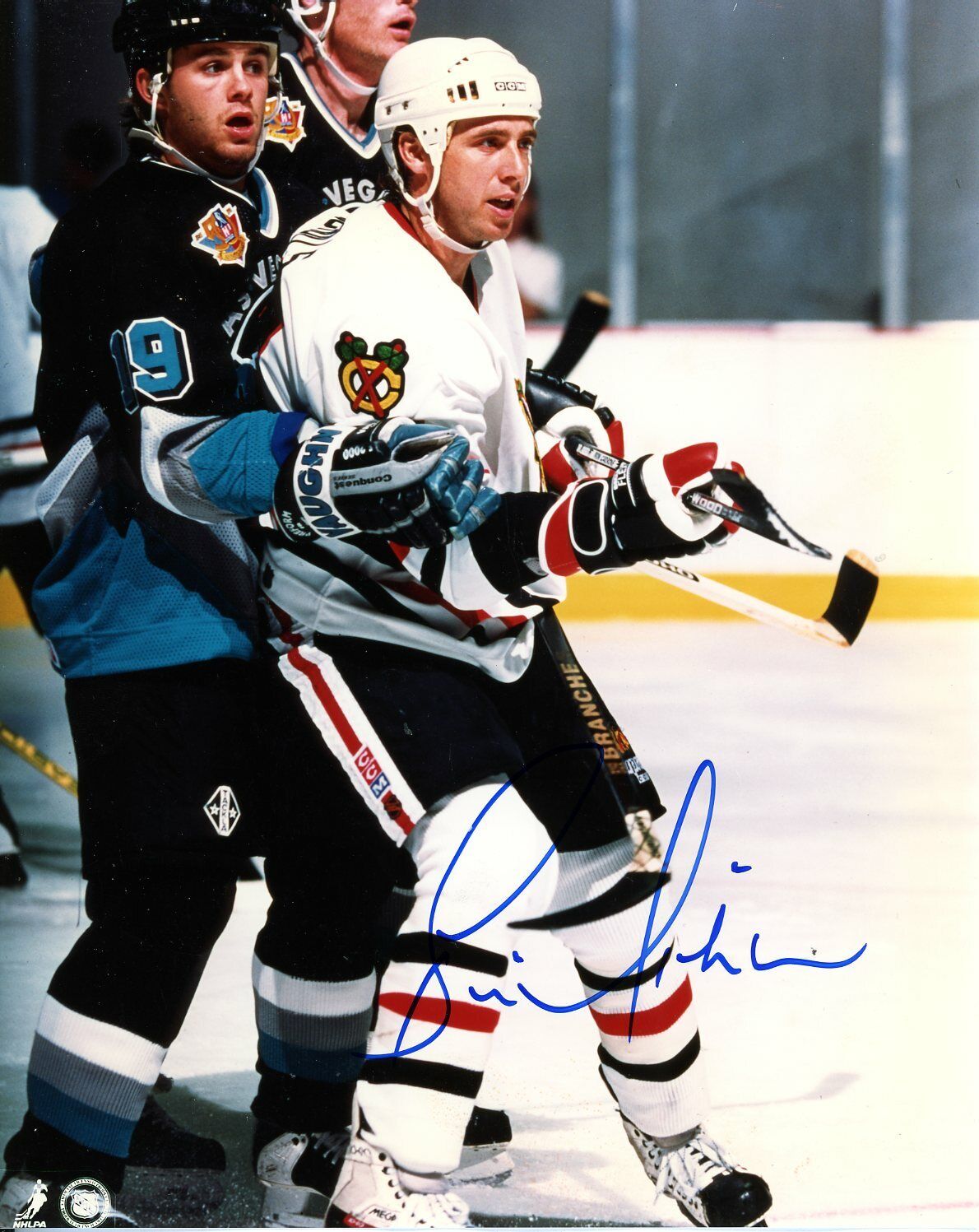 Bernie Nichols 8x10 color Photo Poster painting Chicago Blackhawks#S195