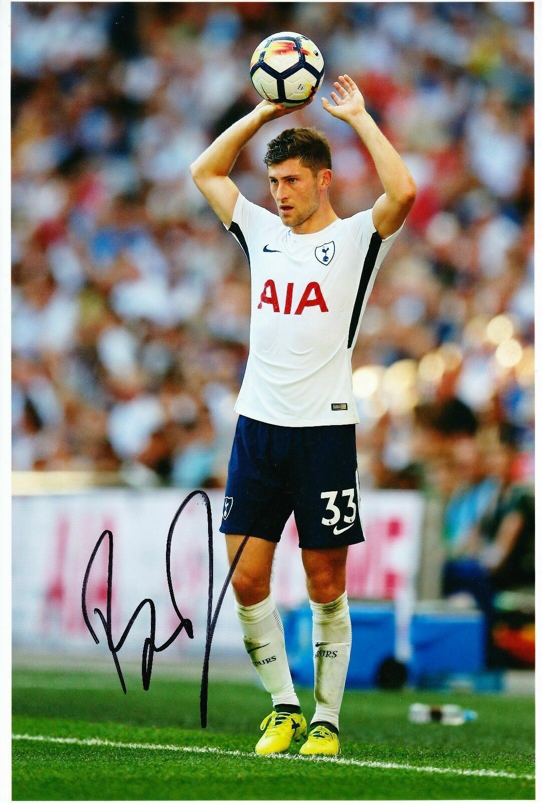 Ben Davies Signed 12X8 Photo Poster painting SPURS Tottenham Hotspur AFTAL COA (1658)