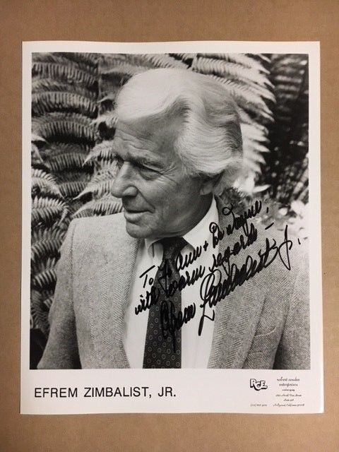 Ephrem Zimbalist Jr. Autographed 8x10 Photo Poster painting with Auction House COA