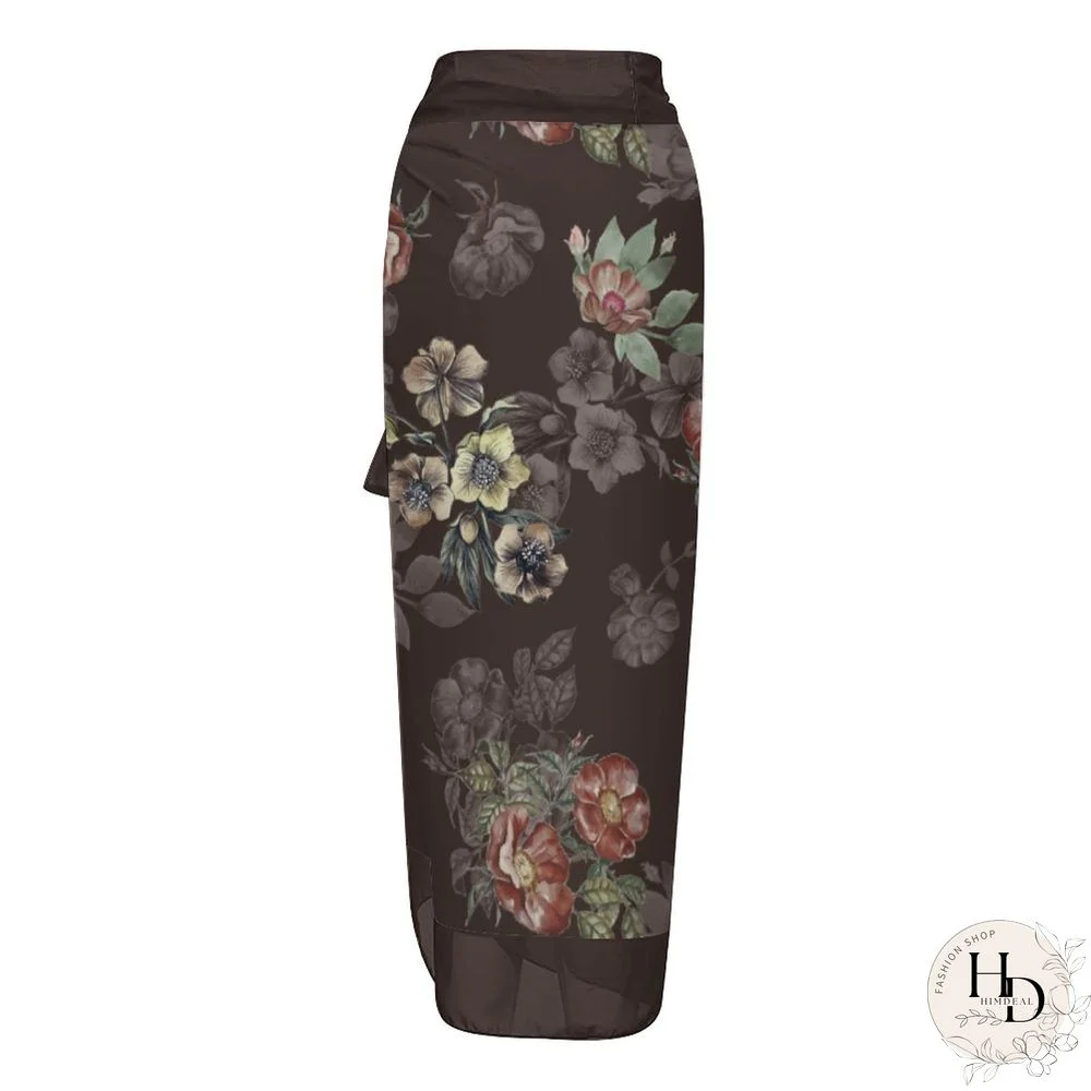 Casual Printed One-Piece Swimsuit And Cover Up