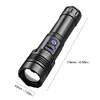 COB LED Flashlight USB Rechargeable IPX4 Waterproof Torch (1x26650 XHP160)