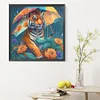 Diamond Painting-DIY Full Round Drill Umbrella Tiger