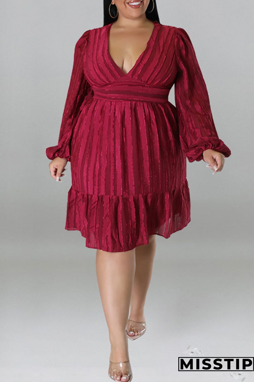 Green Casual Solid Patchwork Fold V Neck Straight Dresses