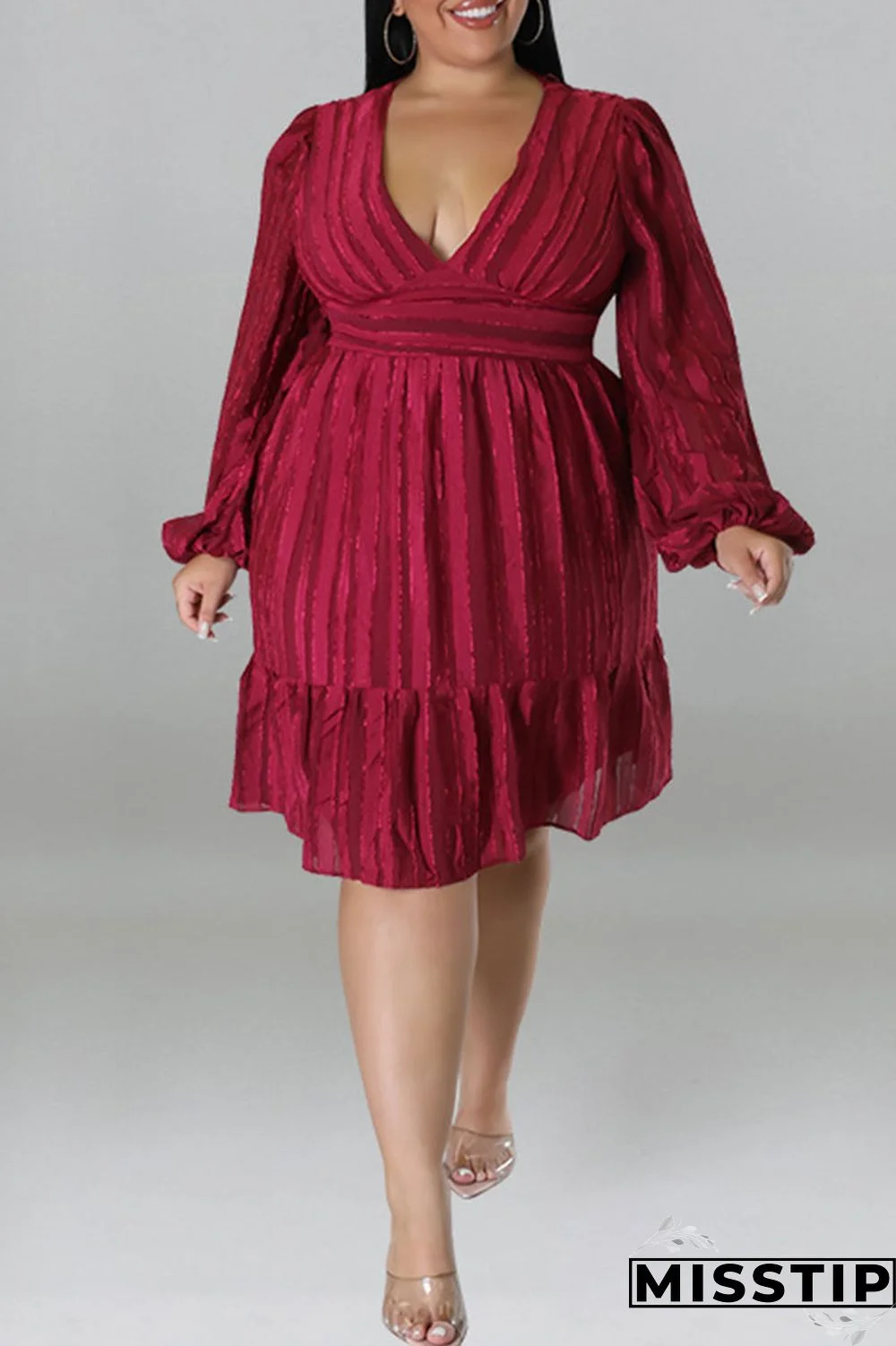 Green Casual Solid Patchwork Fold V Neck Straight Dresses