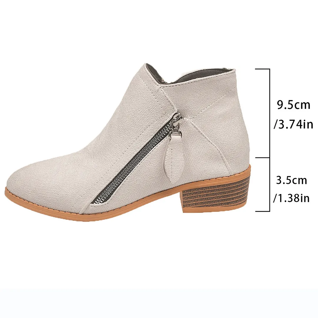 Breakj Breakj Martin Boots 2023 Autumn And Winter New Coarse Heel Side Zipper Large Size 43 Yards Female Short Boots