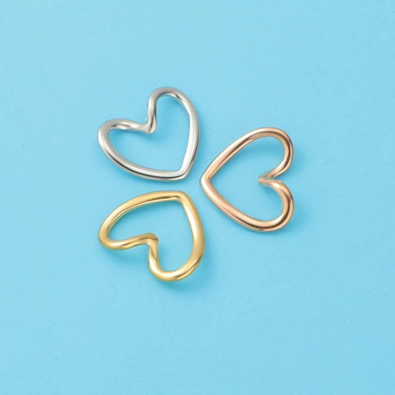 1 Piece 304 Stainless Steel Heart Shape Pendant Jewelry Accessories