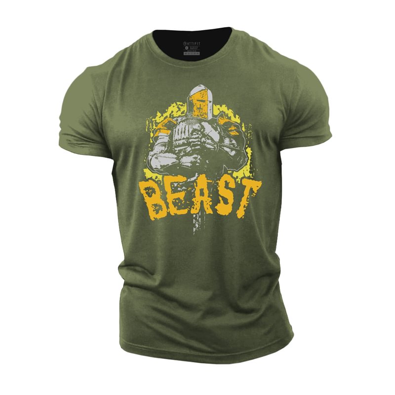 Cotton Beast Graphic Men's T-shirts tacday