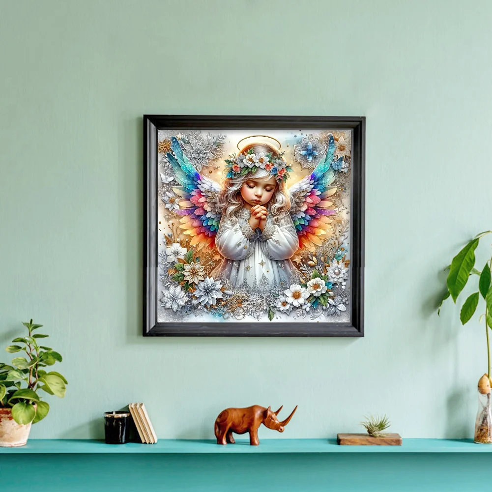 Diamond Painting - Full Round Drill - Angel Girl(Canvas|40*40cm)