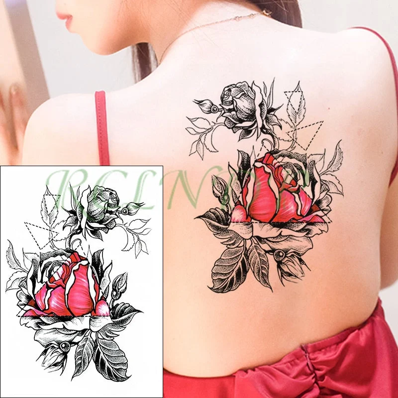 Waterproof Temporary Tattoo Sticker Symbol Totem Wing Tatto on Leg Arm Back Tattos Sexy Flash Tatoo Fake Tattoos for Men Women
