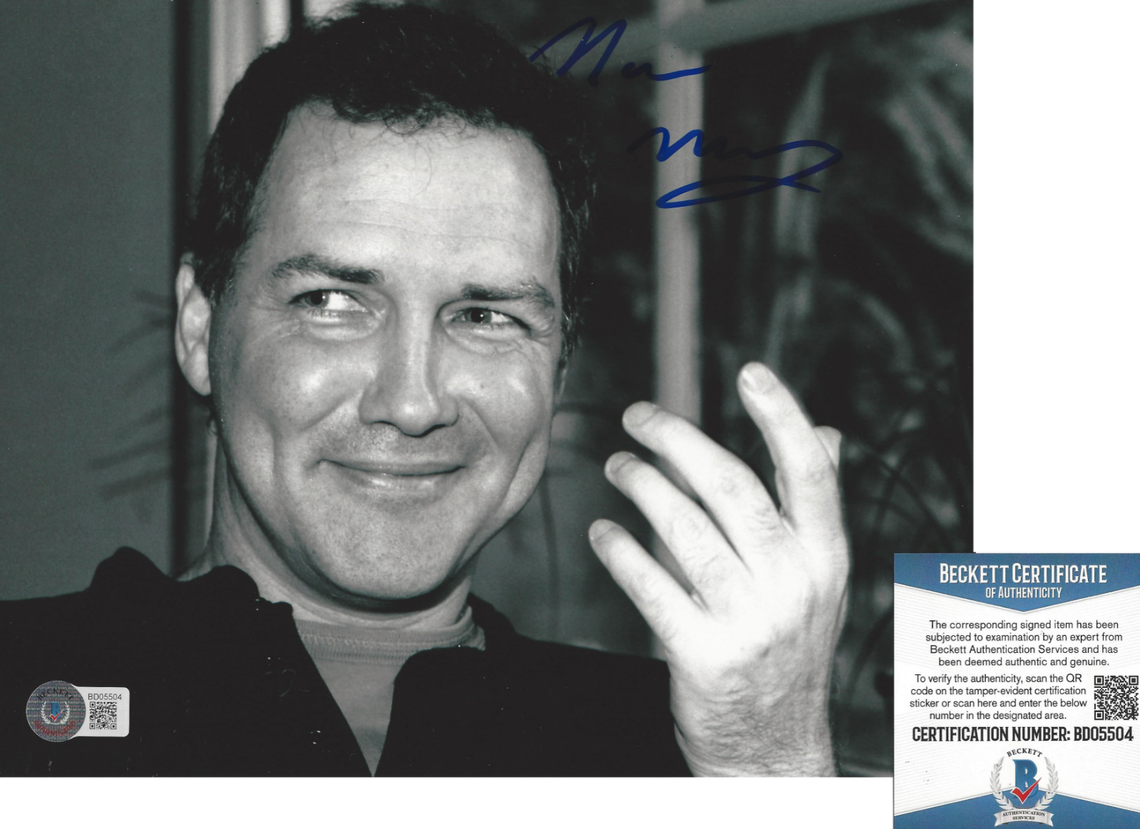 COMEDIAN NORM MACDONALD SIGNED SATURDAY NIGHT LIVE 8x10 Photo Poster painting G BECKETT COA BAS