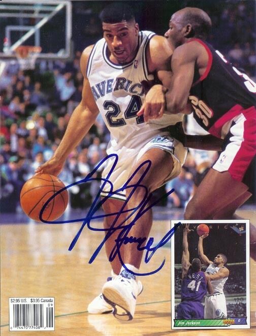 *JIM JACKSON*SIGNED*AUTOGRAPHED*PICTURE*DALLAS*MAVERICKS*NBA*BASKETBALL*COA*