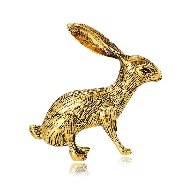 Vintage Baroque Angel Women's Brooches Alloy Plated Rabbit Pin Animal Brooch Badge Men's Antique Jewelry Clothing Accessories