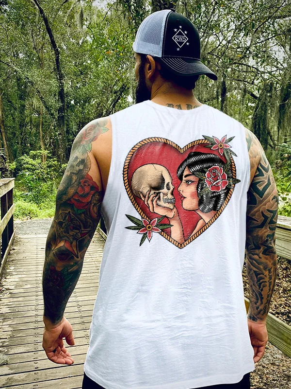 Love Till Death Print Men's Vest