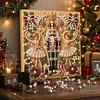 (20x20cm)Nutcracker DIY Pearl Painting Art With Inner Wooden Framed Kit
