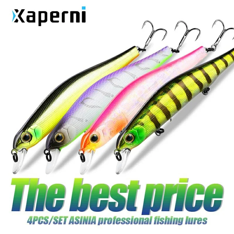 ASINIA Best price 4pcs each set assorted colors 11cm 17g dive 0.8-1.2m magnet weight system hard bait quality professional