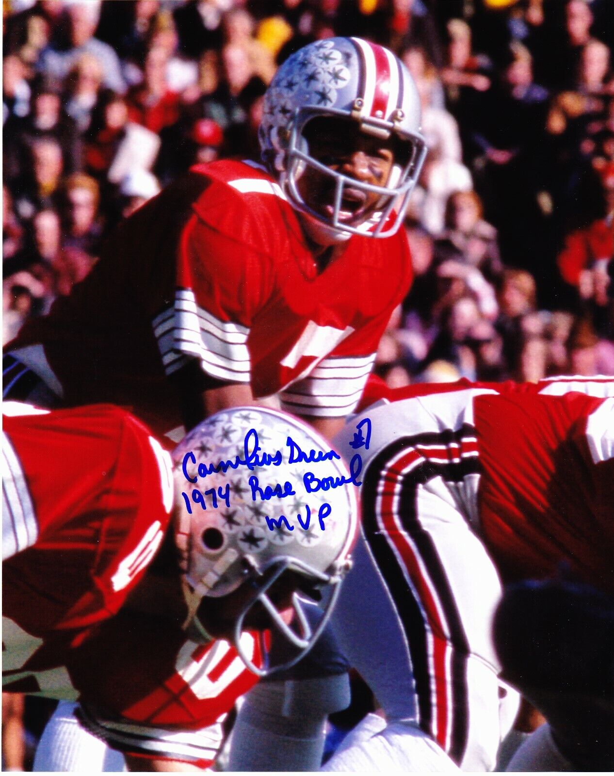 Cornelius Green signed 8x10 Ohio State Buckeyes color Photo Poster painting-1974 Rose Bowl MVP