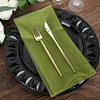 10 Pack | Olive Green Sheer Organza Decorative Dinner Table Napkins - 23"x23"