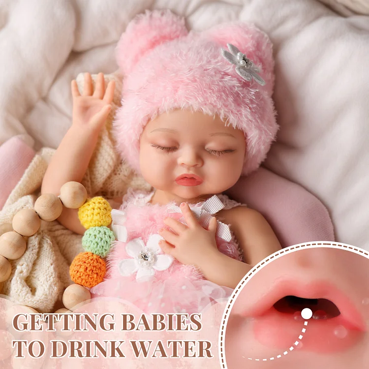 [Drink and Wet System]Babeside Nancy 12" Realistic Silicone Smiling Baby Little Infant Girl