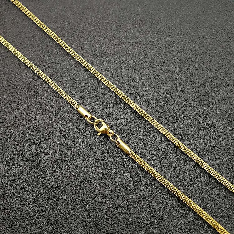 Exquisite Pendant Antiallergic Double Color Footprint Diamond Flip-flop Pendant Necklace Engraved Necklace