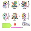 6Pcs Acrylic Dinosaur DIY Diamond Art Refrigerator Magnets Sticker for Beginners