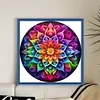 (US Only)Full Embroidery cotton Thread 11CT Printed Mandala Cross Stitch Kit 40x40cm