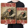 Old Man Motorcycle - Vintage Metal Signs(8*12Inch) - Vehicle