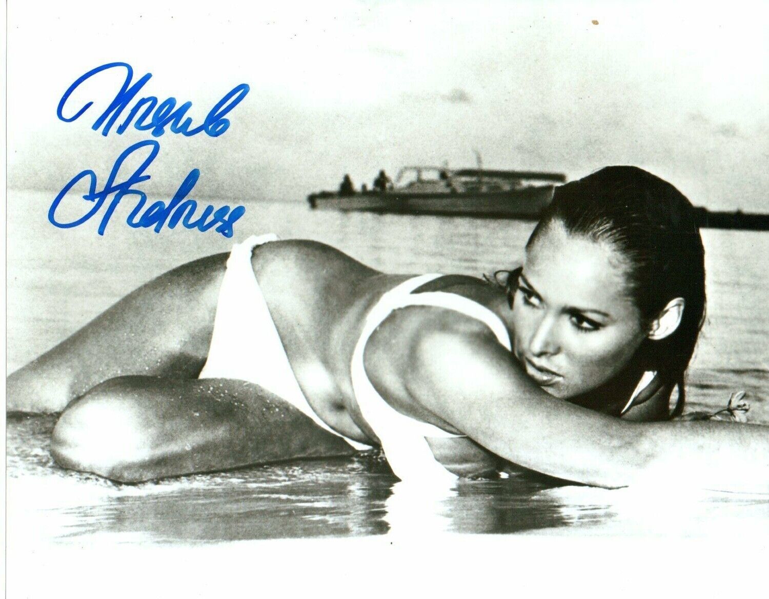 Genuine Hand Signed Ursula Andress Dr No Photo Poster painting 10 x 8 Photo Poster painting  James Bond COA