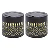 Solar Powered Deck Step Stair Lights Mandalas Theme Waterproof Fence Light Decorative Mandalas Lights for Garden Post Patio Backyard Yard Decor