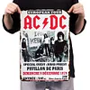 AC/DC - Panneaux en &eacute;tain m&eacute;tallique(20*30cm/30*40cm) - Musique