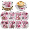8pcs DIY Diamond Painting Coaster Kit With Holder - Salamander