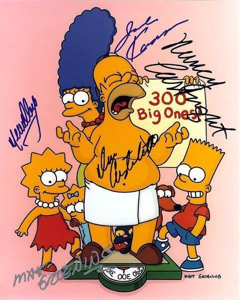 REPRINT - THE SIMPSONS Cast Autographed Signed 8 x 10 Photo Poster painting Poster