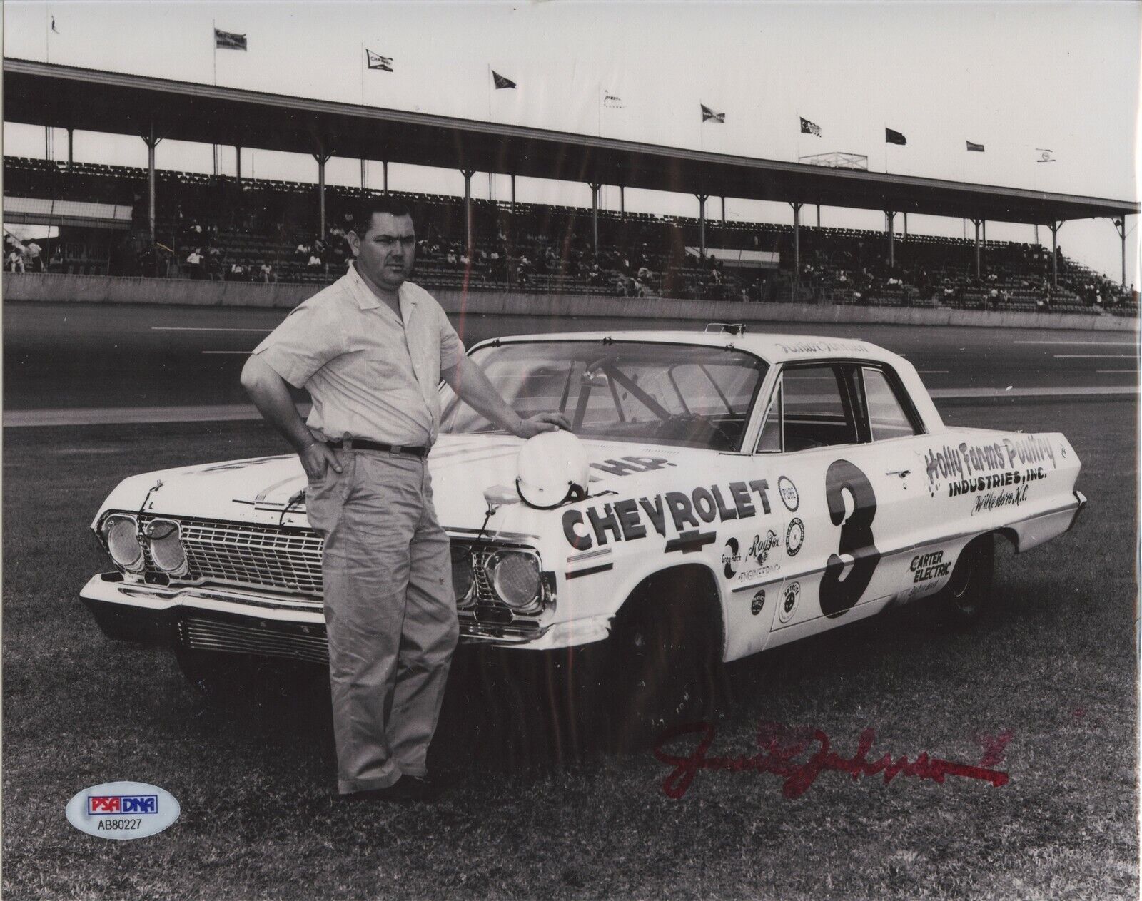 JUNIOR JOHNSON 8x10 Photo Poster painting Signed Autographed Auto PSA DNA NASCAR