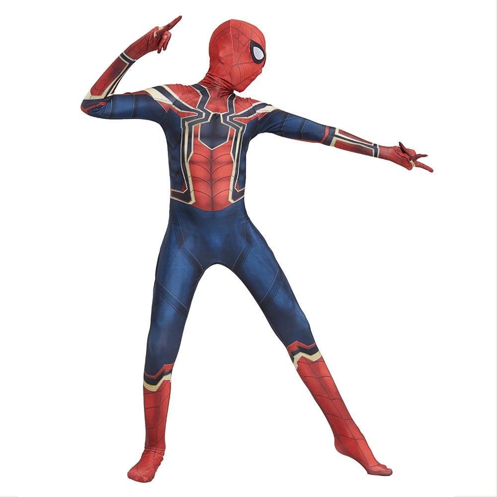 Kids Spiderman Homecoming Cosplay Rompers Costume Halloween Zentai Iron Spider Man Bodysuit Jumpsuits