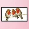 Flower Birds-14CT Stamped Cross Stitch Kit(19x34cm)
