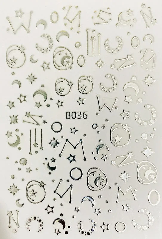 DIY Nail Art Stickers Star Light Manicure Design Accessories Back Glue Decoration Foil Nail Art Decor Designer Nail Stickers-Nail Inspo