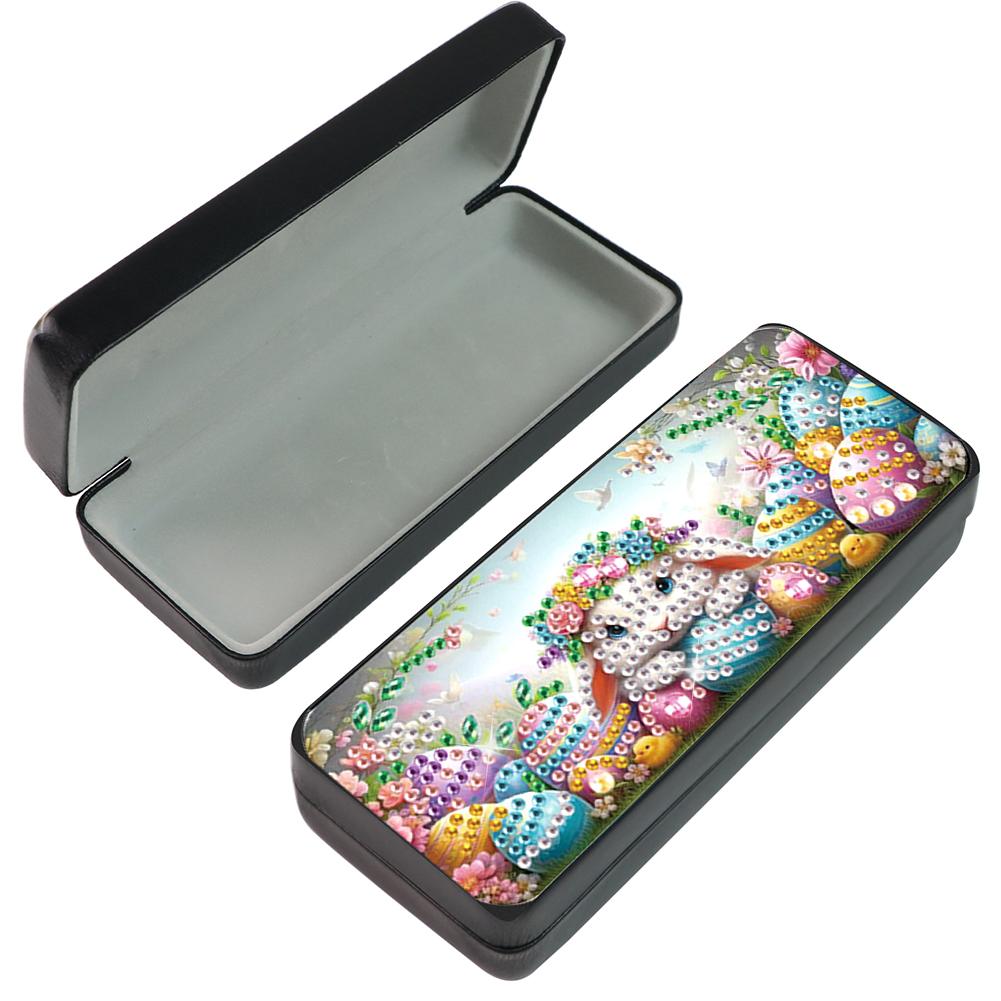 Easter Day Leather 5D Diamond Painting Sunglass Case Diamond Art Sunglasses Case
