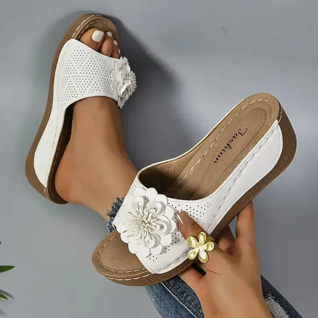 🚶&zwj;♀️💥Hottest today 70% OFF💥 Comfortable non-slip solid color open-toe wedge sandals for women