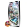 (40*70cm)Flower House - Full Round Drill Diamond Painting