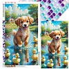 Diamond Painting -DIY Full Round Drill Dog Playing(40*70CM)