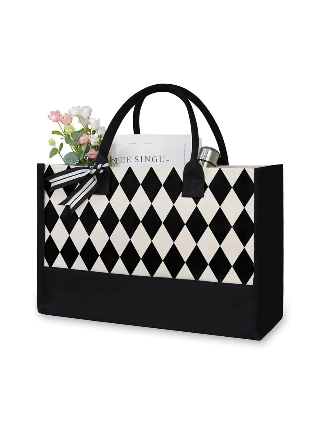 Canvas Shopping Bag - Fashion Shoulder Bag - Lingge